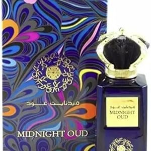 Perfume Ard Al Zaafaran Midnight Oud EDP 100 ml frasco negro brillante