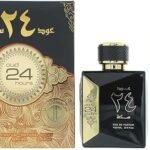 Perfume Ard Al Zaafaran Oud 24 Hours EDP 100 ml frasco negro con letras doradas