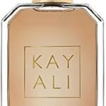Perfume Kayali Vanilla 28 EDP 50 ml frasco transparente con líquido ámbar y tapón dorado