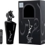 Perfume Lattafa Maahir Black Edition EDP 100 ml frasco negro con tapa dorada