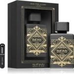 Perfume Lattafa Oud for Glory EDP 100 ml frasco negro y dorado