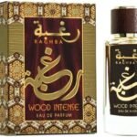 Perfume Lattafa Raghba Wood Intense EDP 100 ml frasco negro y dorado