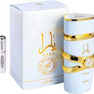 Perfume Lattafa Yara Moi EDP 100 ml frasco blanco dorado