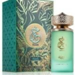 Perfume Paris Corner Khair Pistachio EDP 100 ml frasco verde pastel con tapa dorada y detalles minimalistas