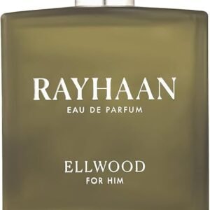 Perfume Rayhaan Ellwood EDP 100 ml para hombre, fragancia amaderada cítrica aromática inspirada en naturaleza, con bergamota, ciprés, pachulí